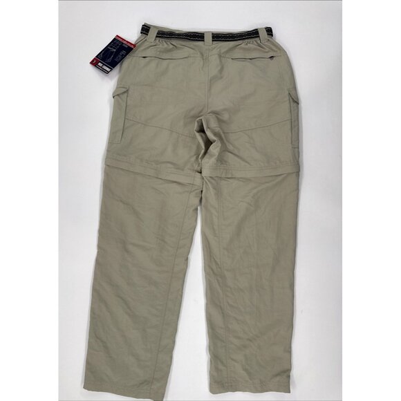 Reel Legends Hiking Pants Mens Large Nylon Convertible Cargo Belted Fishing NEW - Picture 2 of 12